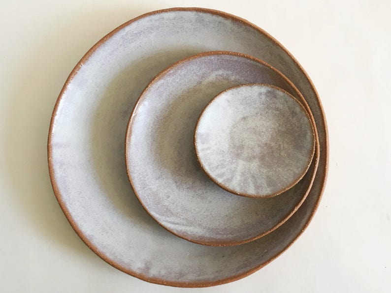 Rustic Dinnerware. Ceramic Plates. Salad Plates. Dessert Etsy UK