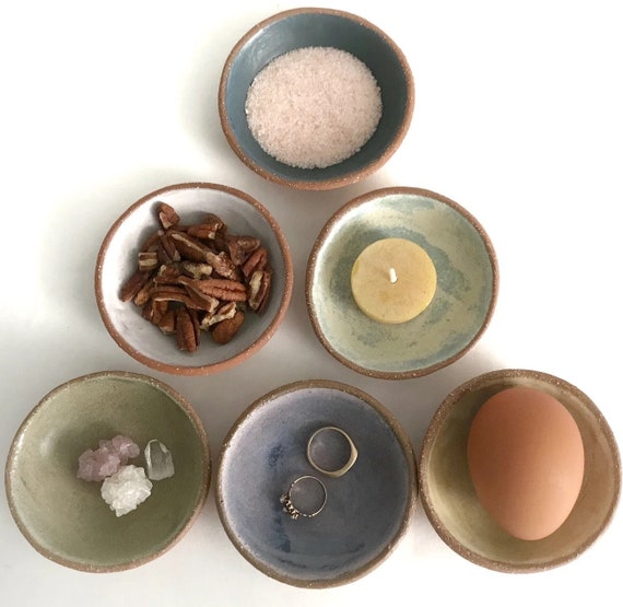 Little Pottery Bowls: MADE TO ORDER Ceramic Dipping Bowls, Prep Dishes