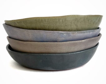 Hand-Built Stoneware Meal Bowl: Rustic Matte Glazed Pottery, Large Salad, Ramen, Soup, Everything Bowl, READY TO SHIP