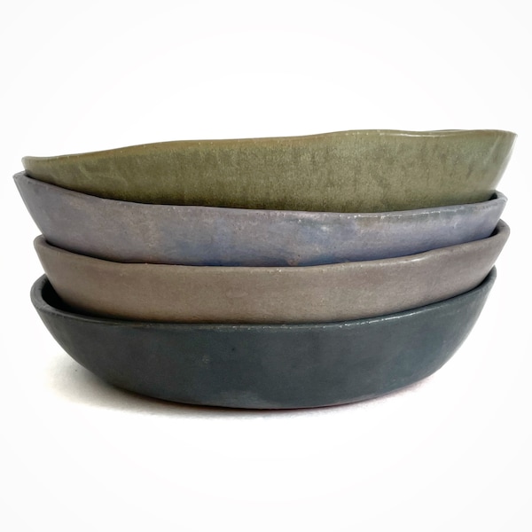 Hand-Built Stoneware Meal Bowl: Rustic Matte Glazed Pottery, Large Salad, Ramen, Soup, Everything Bowl, READY TO SHIP