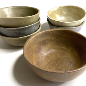 Pottery Bowl. READY TO SHIP. Hand-Built Ceramic Stoneware. Multiple Colors. Matte Glazed Tableware image 8