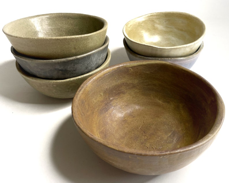 Pottery Bowl. READY TO SHIP. Hand-Built Ceramic Stoneware. Multiple Colors. Matte Glazed Tableware image 8