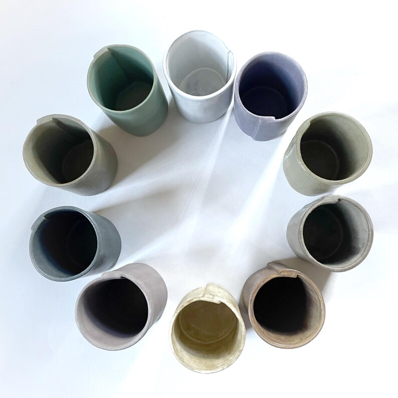 Handmade Stoneware Tumbler: Rustic Pottery Cup, 10 oz image 9