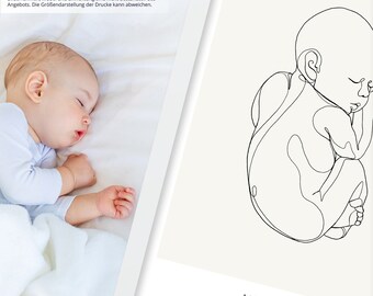 Personalized birth poster 50 x 70 cm - Personal details - Perfect gift for parents & baby - Unforgettable memories!