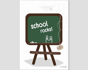 Einschulung Poster school rocks | 4 verschiedene Größen