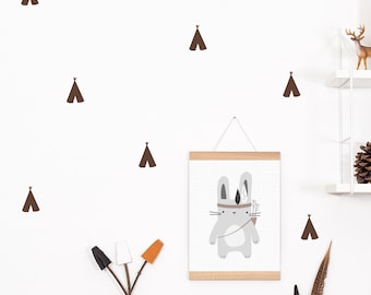 Wall decals / wall stickers 32 tipi black