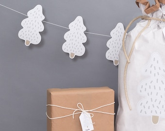 powder cloud – garland DIY Christmas tree in white