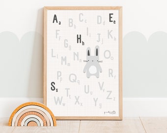 ABC Poster - 30x40cm  Hase - puderwolke