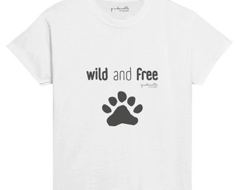 T-Shirt "wild and free" für Kinder