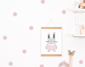 Wall decals / wall stickers 30 points of dots pink