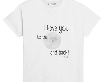 T-shirt "I love you to the moon and back!" for children