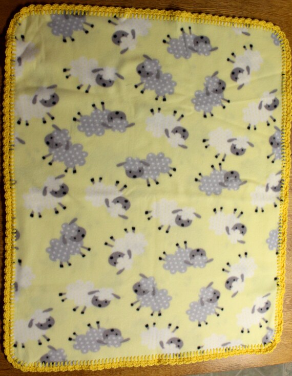 Yellow fleece baby blanket 2025