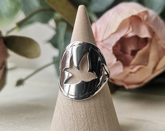 Bird swallow ring handmade in sterling silver for women