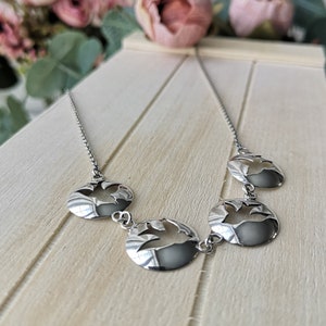 Birds necklace handmade all in sterling silver for women image 1