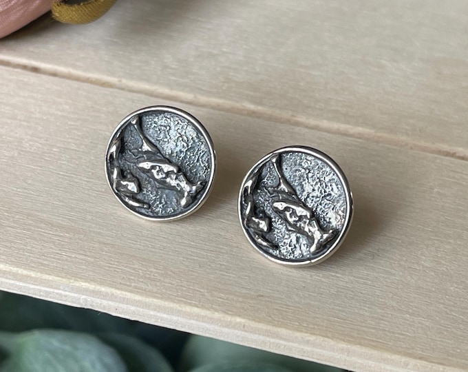 Fusion drop earrings handmade in sterling silver for women, unique gift for women, artistic earrings,