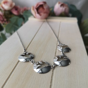 Birds necklace handmade all in sterling silver for women image 5