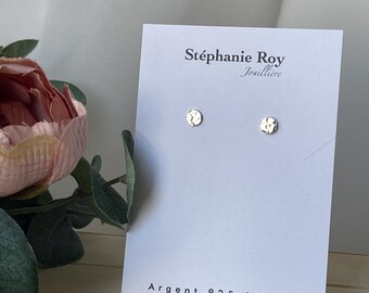 Handcrafted sterling silver pyramid earrings