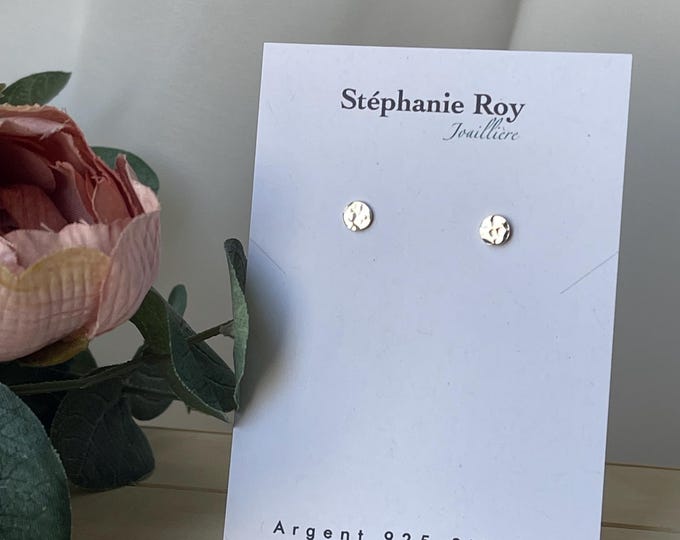 Handcrafted sterling silver pyramid earrings