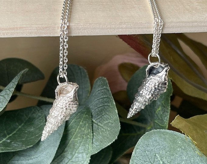 Conch Shell Pendant in Sterling Silver