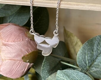 Handcrafted Sterling Silver Hearts Pendant Necklace, necklace for her, romantic necklace, family necklace, love necklace