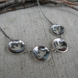 Birds necklace handmade all in sterling silver for women image 7
