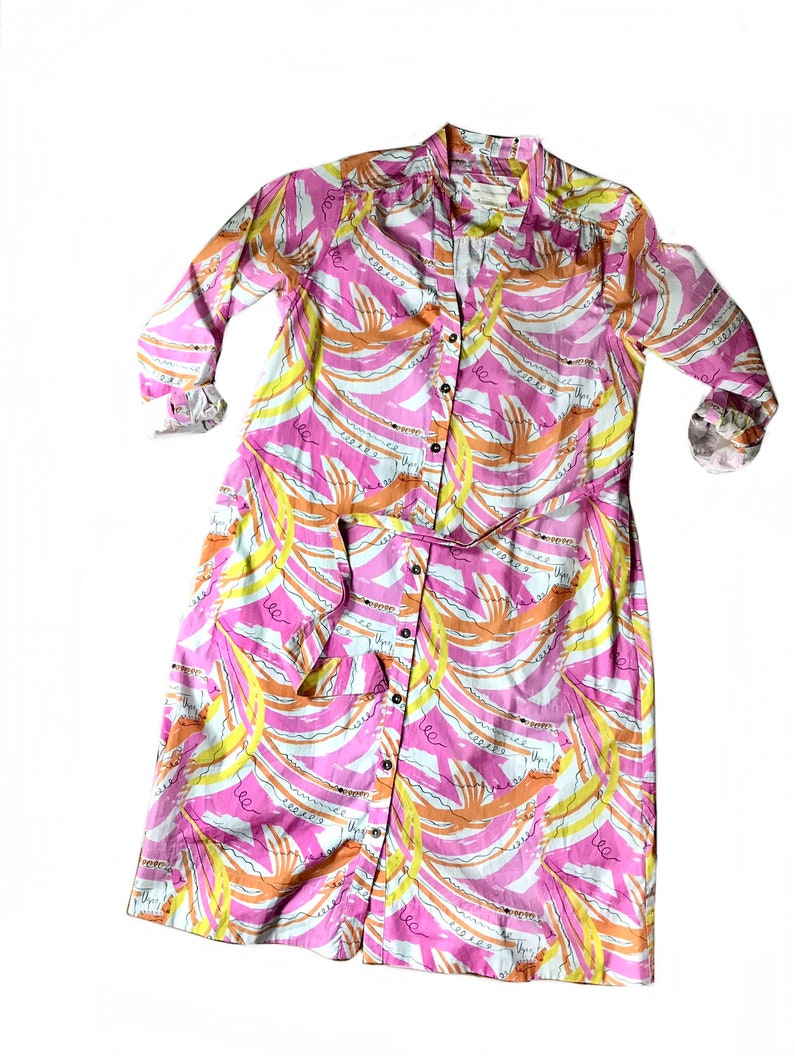 Vera for Anthropologieのコンフェッティミディドレス：60年代コットンサマーノベルティ 画像 8