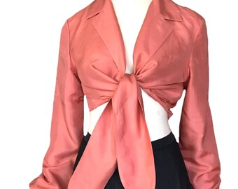 Chemisier Ann Taylor Femme Multicolore - Manches Bouffantes Stretch - Taille M