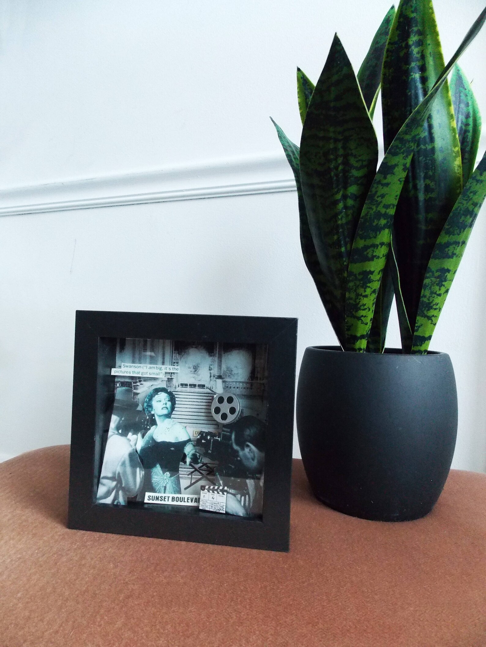 Mixed Media Art / Shadow Box/ Collage Assemblage Wall Hanging/ Movie