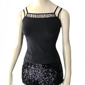 90s Zebra Print Tank Top: Rockabilly Tattoo Style - US Small