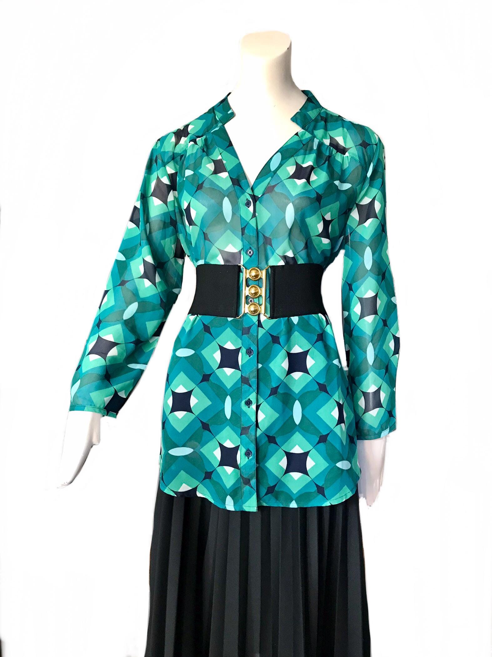 banana republic green dress long sleeve Banana Republic Long Sleeve Shirtdress Dress Womens M Green Collared  Pockets