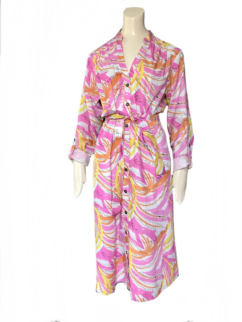 Vera for Anthropologieのコンフェッティミディドレス：60年代コットンサマーノベルティ 画像 1
