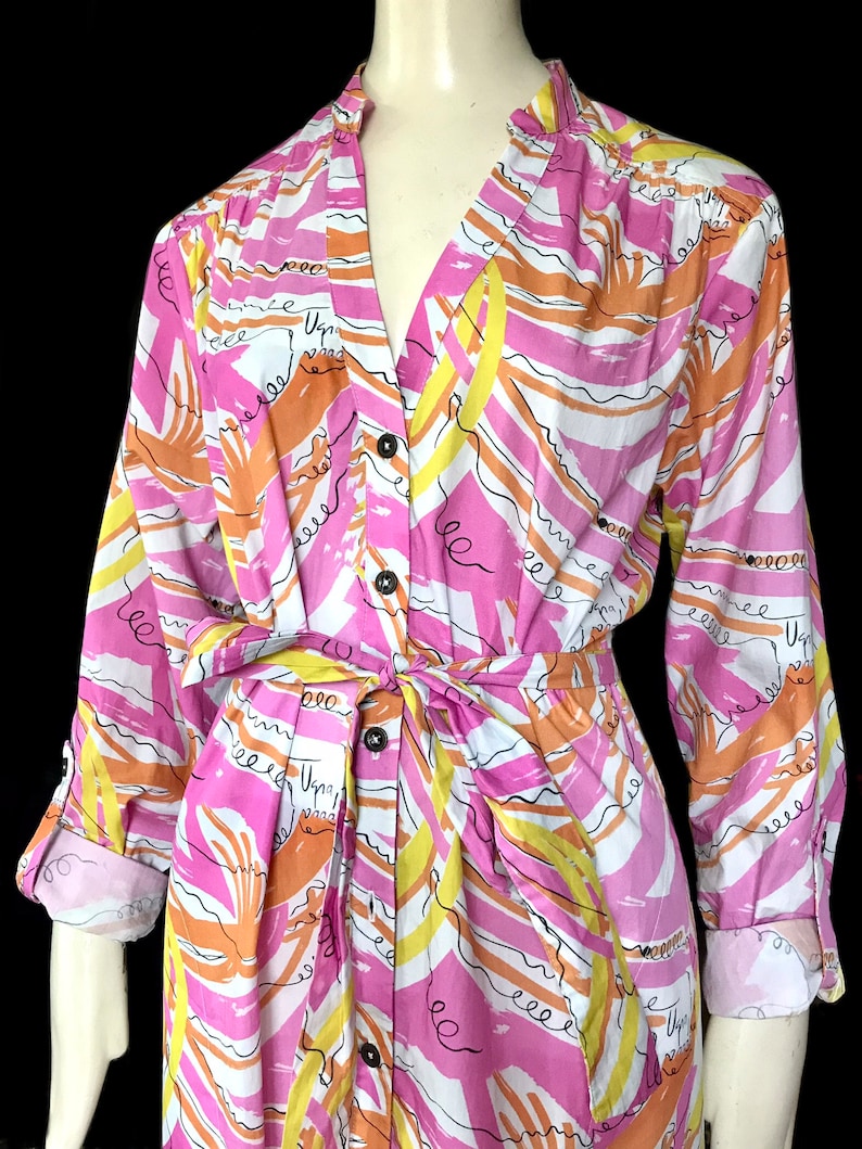 Vera for Anthropologieのコンフェッティミディドレス：60年代コットンサマーノベルティ 画像 6