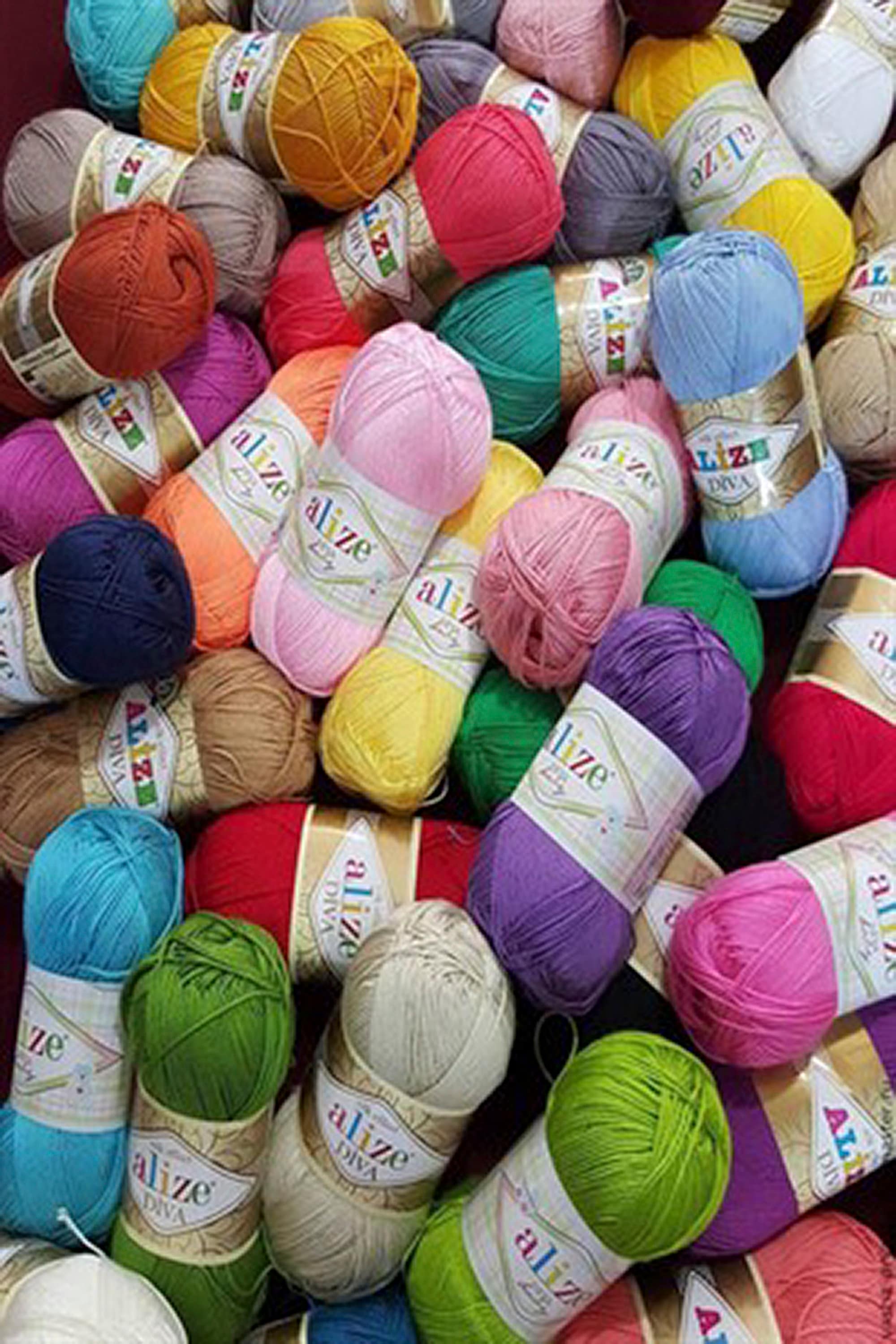 Alize Diva Yarn, 100% Acrylic, 100 Grams, 350 Meters, Yarn Accessories, Yarn  Afghan, Yarn Amigurumi, Yarn Animal, Yarn Art, Yarn Baby, Yarn 