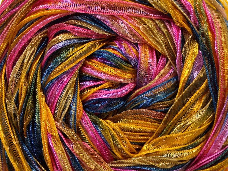 YARN Knitting Ribbon Yarn Bari ICE Ribbon Yarn 1 Skein 50 Etsy