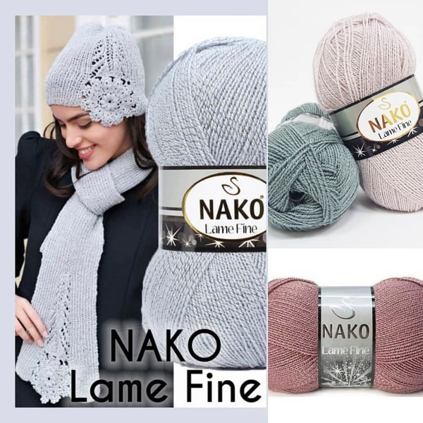 Nako lame fine Yarn, Acrylic Yarn, Silvery Yarn, Sequins Yarn, Nako Yarn, Scarf Yarn, Hat Yarn, Knitted Yarn, Cardigan Yarn, Clothes Yarn