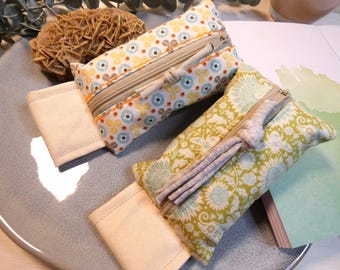 Tissue pouch / tissue bag / fabric bag / tissue holder / small fabric bag / pouch / floral / graphic / gift /