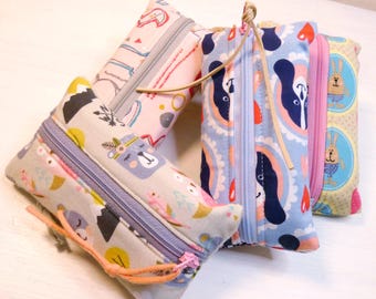 Colorful children's tissue pouch | Cotton tissue pouch for first day of school | Small tissue pouch for kindergarten | Useful gift for school cones |