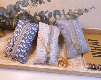Tissue pouch / tissue box / fabric bag / tissue holder / small fabric bag / pouch / minimalist pattern / gift / grey