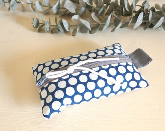 Tatüta handkerchief bag, small bag, medicine bag, dots, dots, blue & white, graphically minimalistic, pure gift