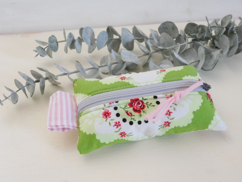 Colorful handkerchief bags or Tatütas made of cotton fabric stylish and practical bags for women Rose Roses grau