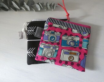 Small bag - wallet - purse - mini bag - small stuff bag made of high-quality cotton fabric with zipper choice of pattern