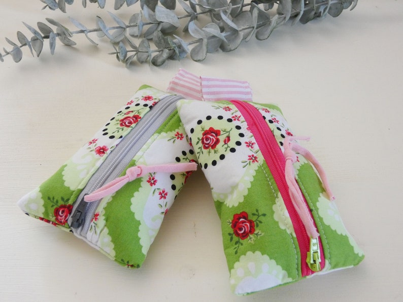 Colorful handkerchief bags or Tatütas made of cotton fabric stylish and practical bags for women Rose Roses image 2