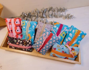 TATÜTA / colorful fabric tissue pouch / tissue bag / fabric bag / tissue holder / small fabric bag / pouch /