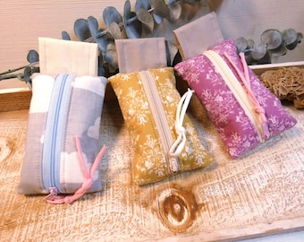 Tissue pouch / tissue box / fabric bag / tissue holder / small fabric bag / pouch / flowers / clouds / gift / souvenir / souvenir /