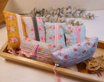 TATÜTA / colorful fabric tissue pouch / tissue bag / fabric bag / tissue holder / small fabric bag / pouch