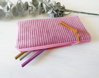 Pen bag, pen case, pencil case, pocket hop, storage bag, mobile phone bag, multi-purpose bag, cord fabric, wide cord, study, school