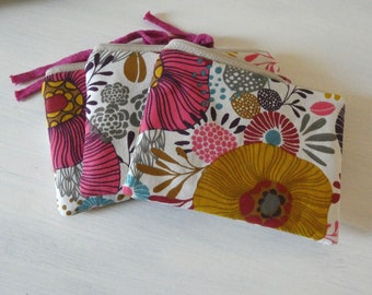 Small bag - wallet - purse - mini bag - small stuff bag made of high-quality cotton fabric with a zipper