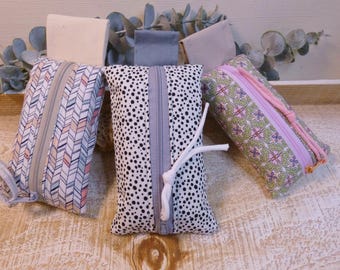 Cotton fabric tissue pouch / tissue bag / fabric bag / tissue holder / small fabric bag / pouch / gift / tissue pouch /
