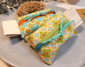 Tissue pouch / Tissue bag / Fabric bag / Tissue case / Small fabric bag / Pouch / Ornaments / Patterns / Flowers / Gift /
