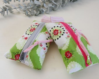 Colorful handkerchief bags or Tatütas made of cotton fabric - stylish and practical bags for women Rose Roses